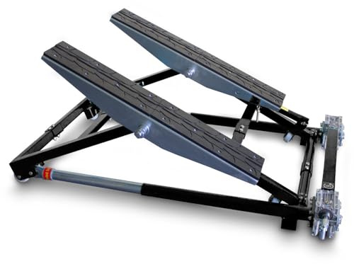 BITUXX Kipphebebühne Mobile Werkstatt Hebebühne Wagenheber Kurzhub PKW Lift bis 2000 kg 2T Schwarz