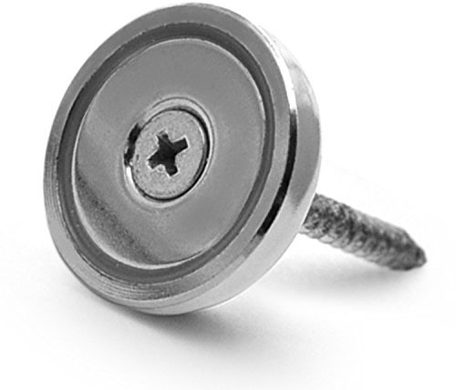 D16-D75mm Neodym Topfmagnet 6Kg bis ca.164 Kg Zugkraft Senkkopfschraube Flachgreifer vernickelt NdFeB, Topfmagnete:D32mm N45 34Kg (3St.)