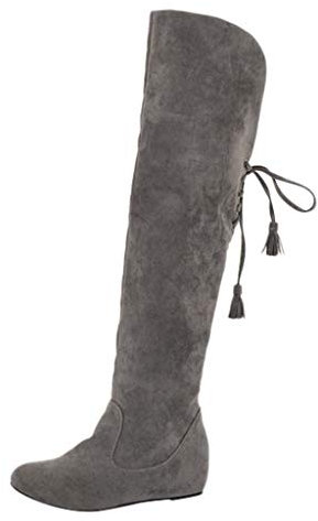 Schneestiefel Stiefel Stiefeletten Winterstiefel Damen Kurzschaft Frauen Schlupfstiefel Schuhe Warme Boots Winter Fellboots Fellstiefel Schneeschuhe Winterschuhe (35,Grau)