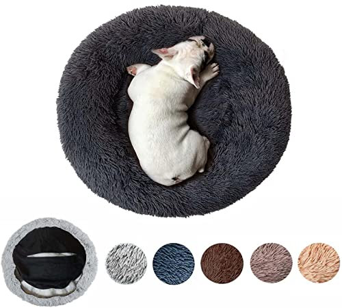 Zoomlie XXL Hundebett Orthopädisch Waschbar Rund Haustierbett Für Große Grosse Mittelgroße Hunde XL Hundesofa Antistress Waschbar Kuschelig Hundekissen Memory Foam Hoch Oval Donut Labrador Hundehöhle
