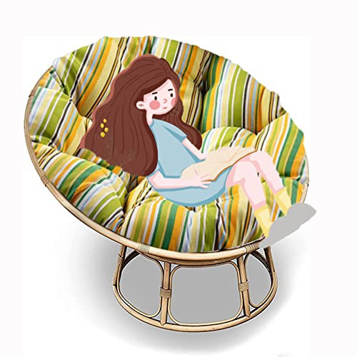 SRHWBF Papasan-Kissen Papasansessel Kissen Papasan-Sitzkissen Stuhlkissen Für Innen Balkon Draus Schaukelstuhlkissen (NUR Kissen) (F15 Ø160cm/63 in)