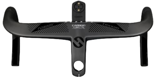 WLKY Integrierter Rennradlenker 28,6 mm Carbonlenker Rennradvorbau 360/380/400/420/440 mm mit Fahrradcomputerhalter Lenker Fahrradteile 80/90/100/110/120 mm (360x70mm)
