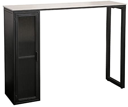 Bartabeller Hem Bar Table Smal High Chair Lagring Smidesjärn Vardagsrum Kök Lagring Vin Skåp Integrerad Barbord Bar Bordets Högbord (Size : 100 * 40 * 105cm)