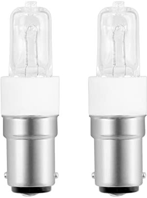 Halogen Leuchtmittel B15d 100W Dimmbar, AC230V, 1100LM Warmweiß 2700K, Klar Halogenlampe B15 für Deckenlampe, Kabinett Licht, Wandlampe, 2 Stück