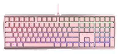 CHERRY MX Board 3.0 S, Mechanische Gaming-Tastatur mit Kabel, EU-Layout (QWERTY), Robustes Aluminium-Gehäuse, RGB-Beleuchtung, MX Blue Switches, Pink