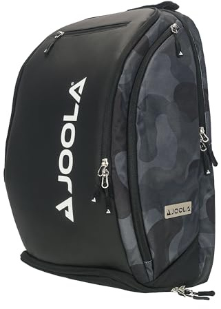 JOOLA Pickleball-Tasche – Vision II Deluxe Pickleball-Rucksack – große Paddeltasche für 4 Pickleball-Paddel und Ausrüstung – Zaunhaken, zusätzliche Taschen, belüftete Schuhaufbewahrung – Schwarz
