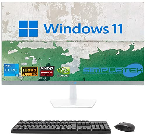 SIMPLETEK - Ordenador todo en uno de 27 pulgadas con pantalla Windows 11 | Core i5 de 12ª generación | Tarjeta gráfica GT730 de 4 GB | 16 GB de RAM DDR4 SSD de 960 GB | Trabajo, Gaming
