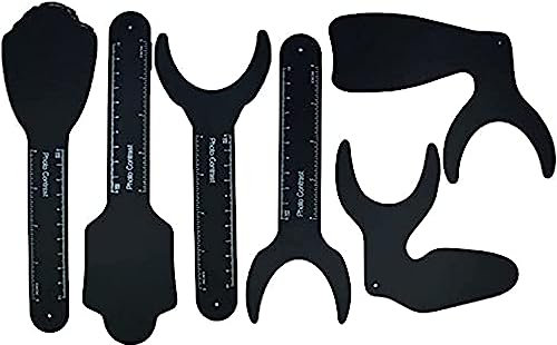 SPUZZO 6 Stück langlebige Dental-Foto-Kontrasttafel, Fotografie, schwarzer Hintergrund, Palatinal-Kontrasttafel, orale Wange, lichtabsorbierende Plattensets for Zahnaufnahmen