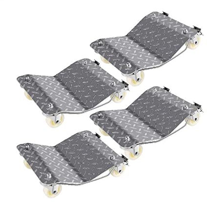 Rollwagen für Autoreifen – 4 Stück fahrbare Reifen-Skates mit 4 Rollen, 680 kg Tragkraft, Auto-Reparatur-Mover