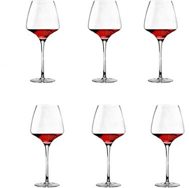 AGAATI Copa de Cristal Copas de Vino Copa de Vino de Cristal Copas de Vino Tinto Juego de Copas de Cristal Premium Copa Fina 630ML/21.3OZ Copas de Vino de Picnic (Color: 4) (6)