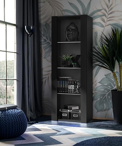 Komodee Vetrina Tivoli Nero 55x159x35 cm