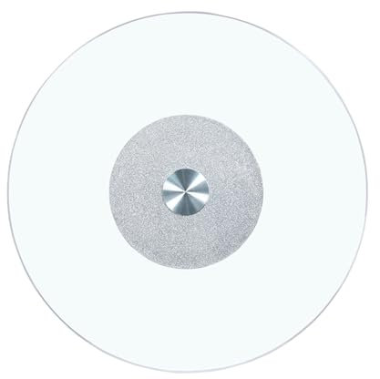EMENAR 50cm 80cm 100cm Drehteller Aus Gehärtetem Glas Für Die Küche Lazy Susan, Großes Drehbares Lazy Susan-Tablett Aus Rundem Drehglas, Esstisch-Servierplatte (Size : 60cm/24in)
