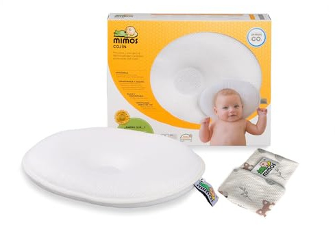 MIMOS® Cuscino per neonati | Aiuta a prevenire e curare la plagiocefalia | Prodotto traspirante e soffice | Include una copertura rimovibile in poliestere al 100%. (Fox, M)