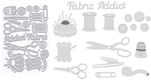 Nadelarbeit-Kombinationsstanzen für Kartenherstellung, Fabrc Addict Metall-Stanzformen für Papier-Scrapbooking, DIY-Schablonen für Album, Party, Hochzeit, Festivals, Dekoration