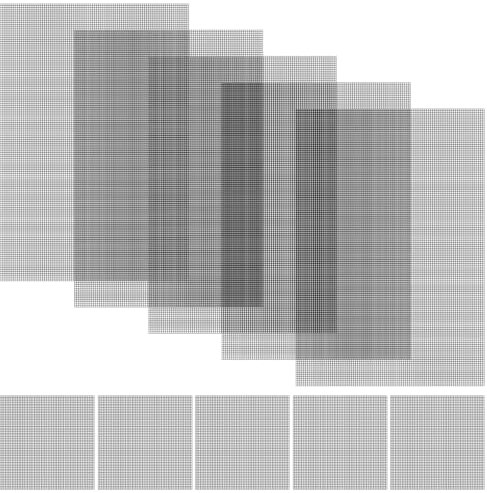 DAJISI Flower 10PCS Pot Hole Mesh Pad, 5PCS 11.8 X 7.9In DIY Bonsai Pot Mesh Screens, 5PCS 3.94X3.94in Plant Drainage Netting Pot Bottom Grid Mat, Keep Soil from Flowing Away