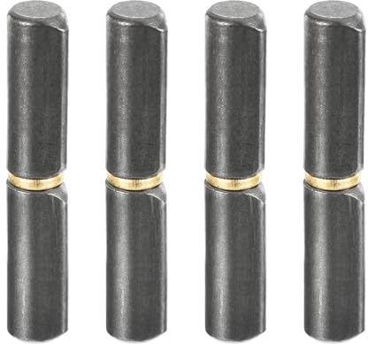 QUARKZMAN 4Pz Cerniere Botte Saldabili 2-3/8 x 6/16 Lxd Cerniere Cilindro | 0.24 Perno OD, per Rampare Rimorchio Porte Battente Cancelli Metallo, Staccabili Saldabili, Acciaio Carbonio