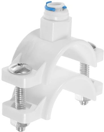Uonlytech Montagezubehör Filterklemme Sattelklemme Ablassen Abflusssattelanschluss Pom Drain Sattelklemme Ventil Für Wasserfilter Sattelventil Ablassen Wasserreiniger Weiß Pom Kunststoff