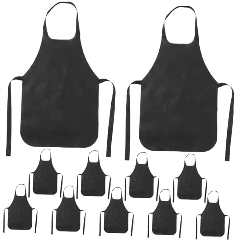 Yardenfun 11pcs Unisex Disposable Bbq Apron Non-woven Thickened for Women Men Cooking Painting