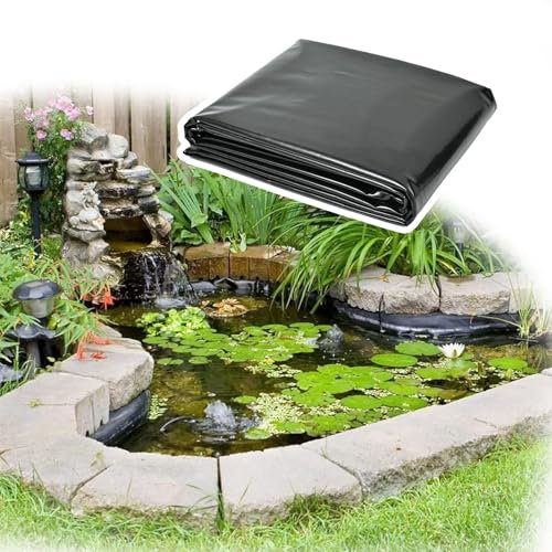 Langlebige Teichfolie 10m x 15m - Reißfeste Membran für Fischteiche, Gärten & Pools, verstärktes Landschaftsbau-Fundament - Ideal für Wildtiere & dekorative Wasserspiele