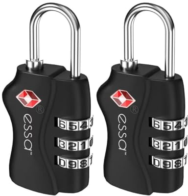 Essa Travel Security Bagage-hänglås, paket med 2