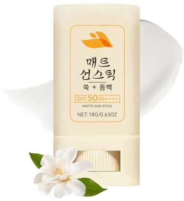 Sonnencreme Stick - Sonnencreme Gesicht 50 - Korean Sunscreen Stick mit Kamelie - Matte Sun stick SPF 50, PA++++ - Nicht Fettend sonnencreme Reisegröße - Körper Sonnenschutz Damen