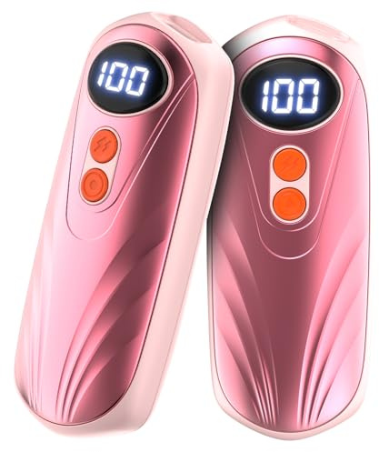 SFGSUP Handwärmer Elektrisch 2 Pack, 6000mAh Ultra Leicht & Dünn Taschenwärmer, 5 Stufen Heizung, Tragbare Heizung für Outdoor-Camping, Wandern, Jagd, Geschenke für Männer und Frauen