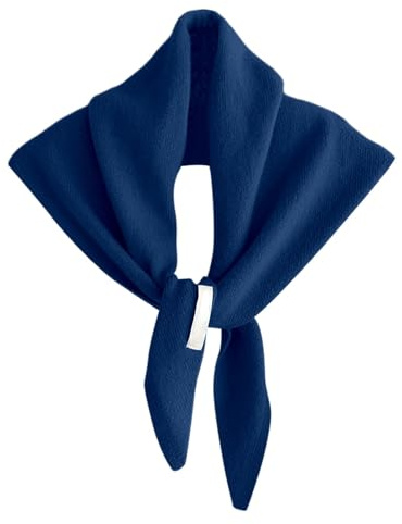 Generisch schals Modischer Dreiecksschal als vielseitiges Wickeltuch in weicher Gestrickung für wohlige Wärme elegante Halsbekleidung (Blue, One Size)