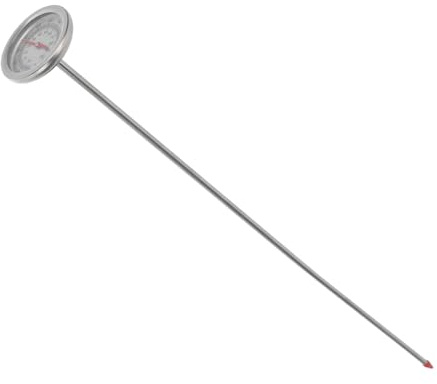 SHINEOFI Thermomètre de Sol Précis Acier Inoxydable avec Allongée Capteur de Température pour Compost et Jardin Lecture Claire pour Usage Intérieur et Extérieur