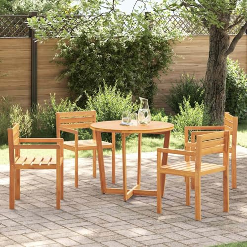 Frdhee Gartenstühle, Außen Esszimmerstühle, Bistrostuhl, Außen Essstühle, Gartenstühle 4 STK. 50x53x80 cm Massivholz Akazie Für Terrasse Schwimmbad Hinterhof