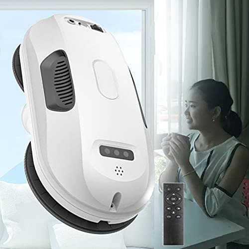 JKSVTF Window Cleaning Robot, Hotel Apartment Household Electric Remote Control Glass Cleaning Robot, Controlled by Remote Control, for Interior/Exterior Highrise Windows/Glass