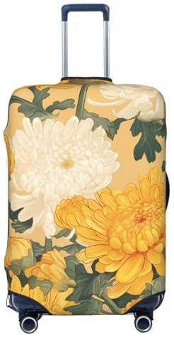 XHMKGGYBZ Primulina Tabacum Illustration - Funda elástica para maleta, 4 tamaños, resistente a arañazos y manchas, protector de equipaje de mano, fundas lavables, Crisantemo otoñal estilo oriental, L