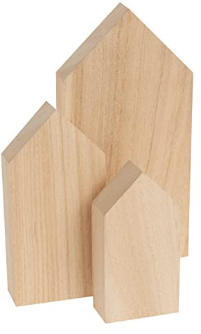VBS Häuser-Silhouetten aus Holz 3er-Set