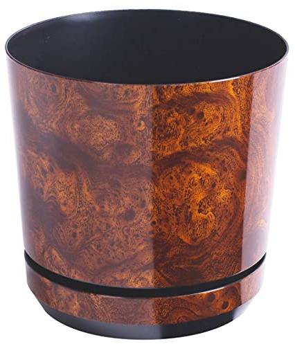 KORAD Blumentopf mit Drainagelöchern Holz 26 cm - Pflanzkübel aus Hochwertiger Kunststoff - Dekorativer Topf für Pflanzen