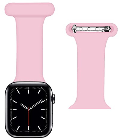 Coholl Schwesternuhr Fob für Apple Watch 38/40/41/42/44/45mm Infektionskontrolle Design Pin Fob für Krankenschwester Silikon Brosche Krankenschwester Ärzte für iWatch Series SE/8/7/6/5/4/3/2/1