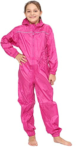 A2Z 4 Kids Girls Boys Raincoat - Rainsuit 641 Pink 7-8