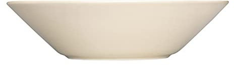 Iittala Teema Tiefer Teller aus Porzellan in der Farbe Leinen mit einem Durchmesser von 21 cm, Maße: 21,6cm x 21,6cm x 5,5cm, 1061243