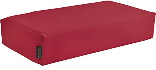 Pader Medi Tech Orthopädisches Entlastungskissen, Positurkissen 50x25x10 cm I Bandscheibenkissen, Stufenkissen, Lagerungskissen für Beine mit festem Schaumkern (12 Bordeaux)