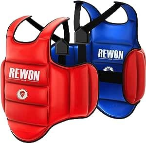 URBANSBEE Corpetto Protettivo per Taekwondo,Kickboxing,Arti Marziali,Karate – Protezione Torace/Costole, Muay Thai, Leggero/Regolabile,Allenamento di Sparring,Taglie disponibili-Unisex-Reversibile