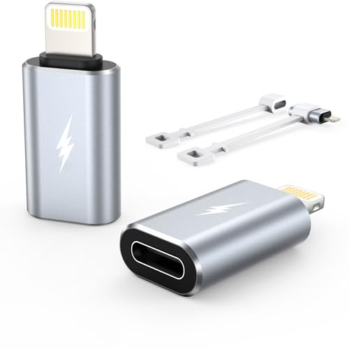 TechMatte USB C to Lightning Adapter 2 Pack 2.2A Charging Data Transfer