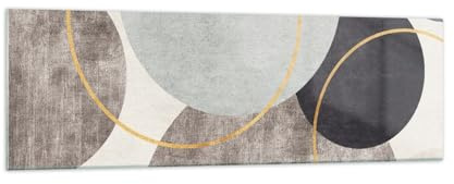 Quadri Moderni su Vetro 160x50 cm Stampe da Parete Astratto Pastello - 5986