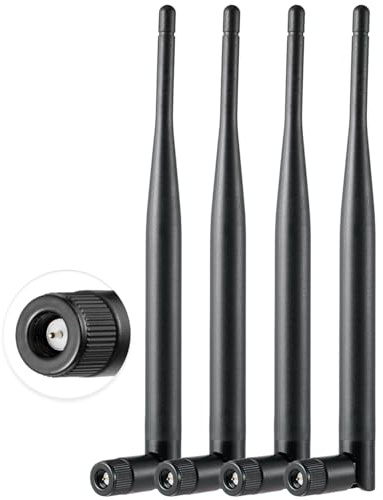 Vecys 4PCS Dual Band WiFi 2.4GHz 5GHz 5.8GHz Antenne SMA Männlich Antenne 5dBi 19cm/7in für WiFi Router Drahtlose Kamera DVR Reverse Monitor