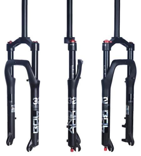 BOLANY Snow Bike Vorderradgabel für Ein Fahrrad 26 Zoll Aluminiumlegierung Luft Gas Fett Gabel Fahrrad für 4 Zoll Reifen Fahrrad Zubehör