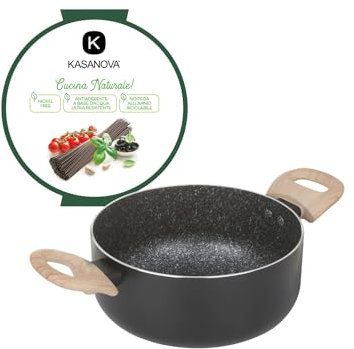 KASANOVA Casseruola 20 cm Black Stone nero Cottura