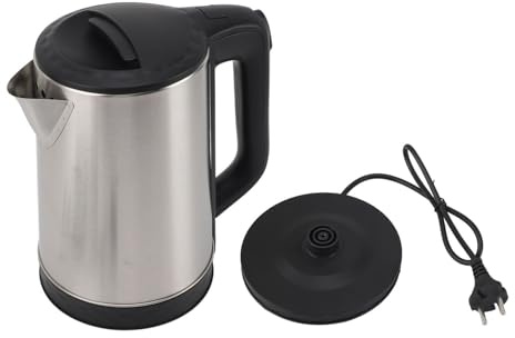 Bollitore Elettrico in Acciaio Inossidabile da 2,3 Litri, Bollitura Rapida 1800 W, Spegnimento Automatico, Riscaldamento Portatile per tè e caffè, Presa Europea 220 V