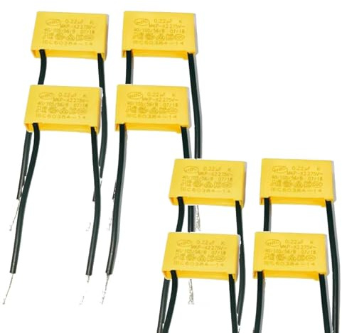 LED Entstörkondensator Kondensatore - Sicherheitskondensatoren für Blinkende, Glimende LED Entstörkondensator Radial - 0,22µF 275V X2 | 8 Stück