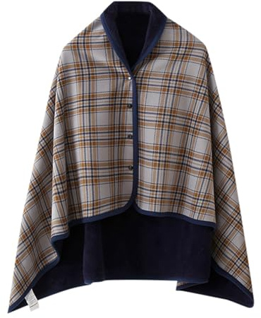 Caxndycing Poncho da uomo in pile Clint Eastwood, coperta casual, poncho per uomini, orlo irregolare, mantello comodo, abbigliamento da casa alla moda, abbigliamento invernale da cowboy hippie, grigio