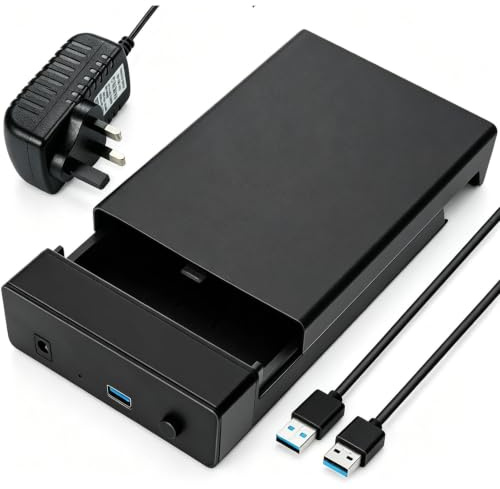Multibao 3.5 inch HDD USB 3.0 to SATA External Hard Drive for 2.5/3.5 HDD/SSD Disk up to 18TB Hard Drive Enclosure with DC Power Adapter