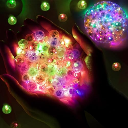 GoldRock LED Ballons Lichter, 50 Stk Mini LED Licht, Leuchtende Luftballons, Ballonlichter Bunt, LED Luftballon für Geburtstag, Hochzeit, Halloween, Weihnachten, Karneval, Party Deko