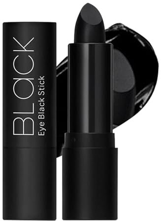 Schwarzer Lippenstift Halloween Wasserfester Mattierter Lippenstift Lipgloss, Schwarzer Gesichts Augen Make-up Stick für Cosplay-Kostümpartys, Halloween Make-up, Matter Lipgloss