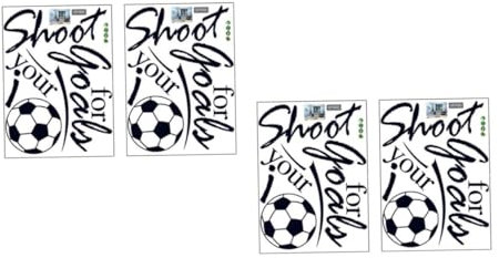 DOITOOL 2 Sätze Fußball-tapete Wandtattoo Fußball Wandtattoo Hause Black 2 Blatt * 2